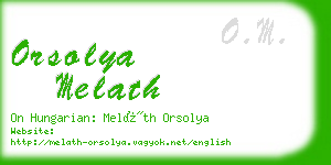 orsolya melath business card